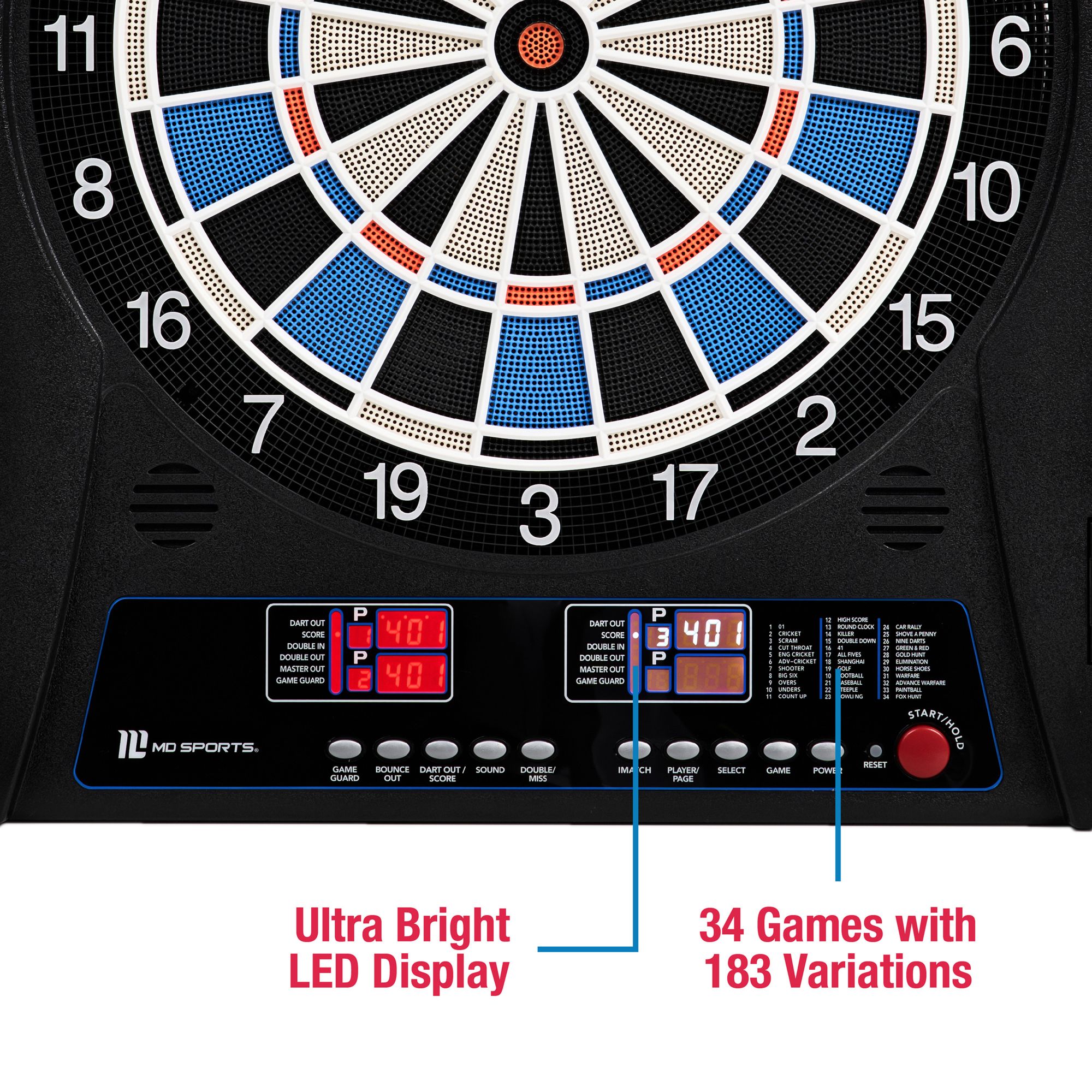 Medal Sports Elmhurst Electronic Dartboard Cabinet product image