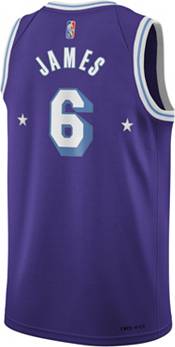 LeBron James Los Angeles Lakers 2022/23 Select Series Nike Men's Dri-Fit NBA Swingman Jersey in Purple, Size: 3XL | FD4093-580