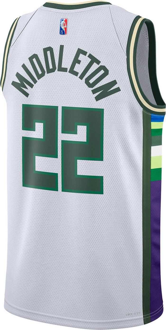 Nike 2020-21 City Edition Khris Middleton Milwaukee Bucks Swingman Jersey / x Large