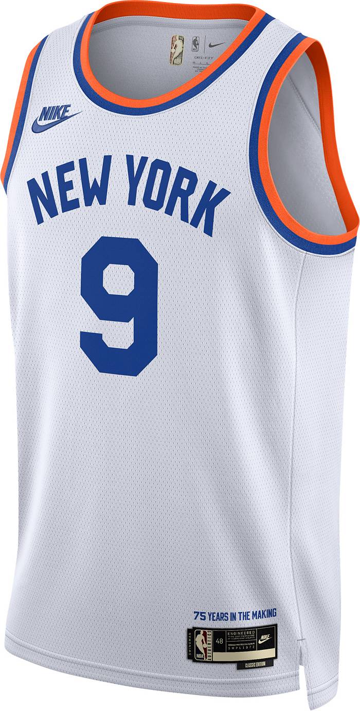 RJ Barrett New York Knicks Game-Used #9 White Jersey vs. Brooklyn