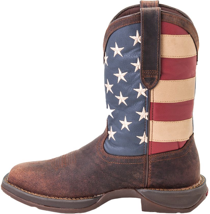 steel toe american flag boots