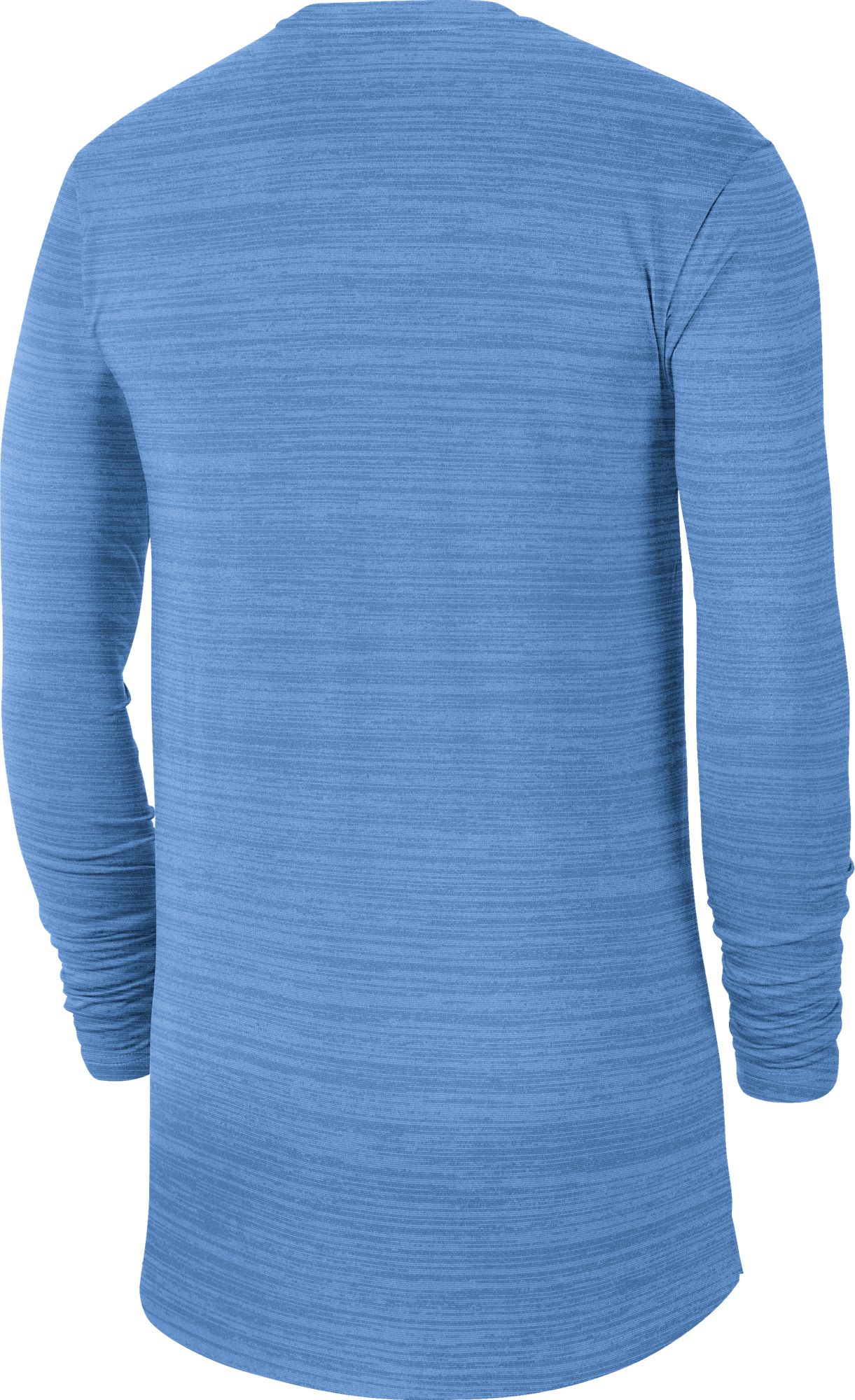 Jordan Men's North Carolina Tar Heels Carolina Blue Dri-FIT Velocity Football Sideline Long Sleeve T-Shirt product image
