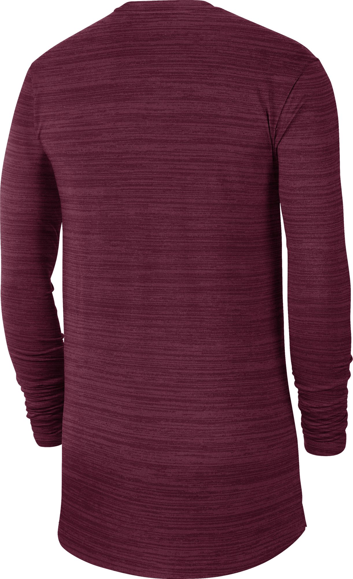 Nike Men's Virginia Tech Hokies Maroon Dri-FIT Velocity Football Sideline Long Sleeve T-Shirt product image