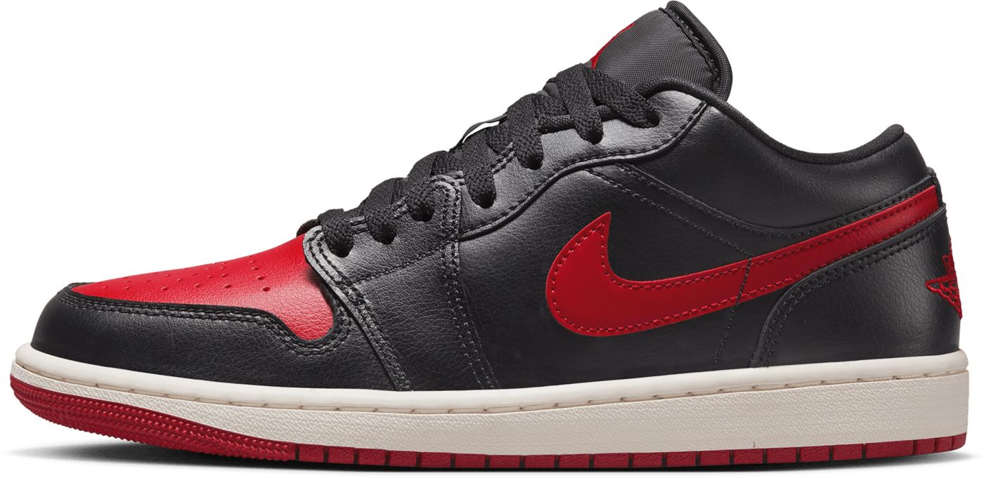 Women s Air Jordan 1 Low Black Gym Red Sail 5.5