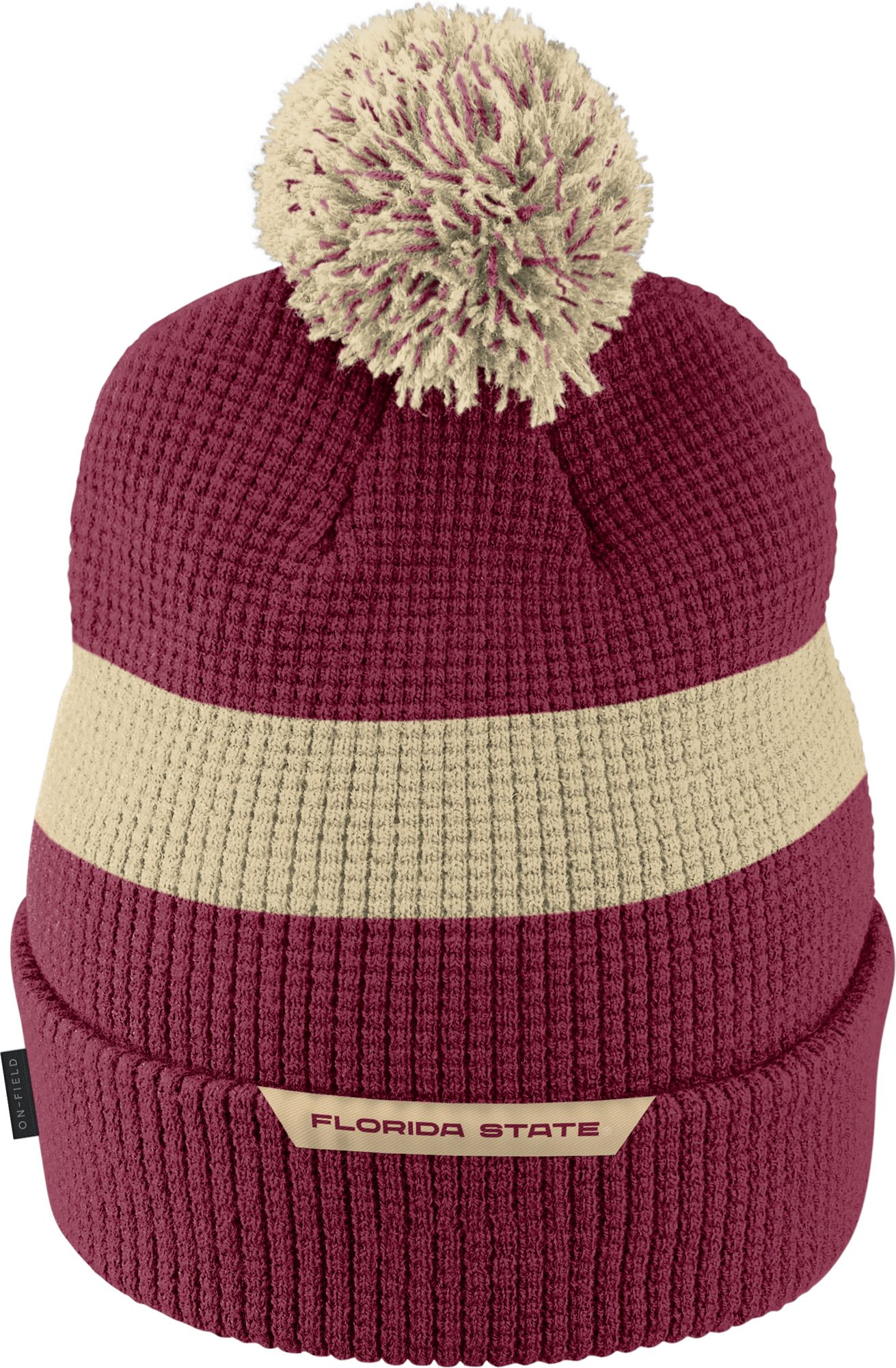 Nike Men's Florida State Seminoles Garnet Football Sideline Pom Beanie product image
