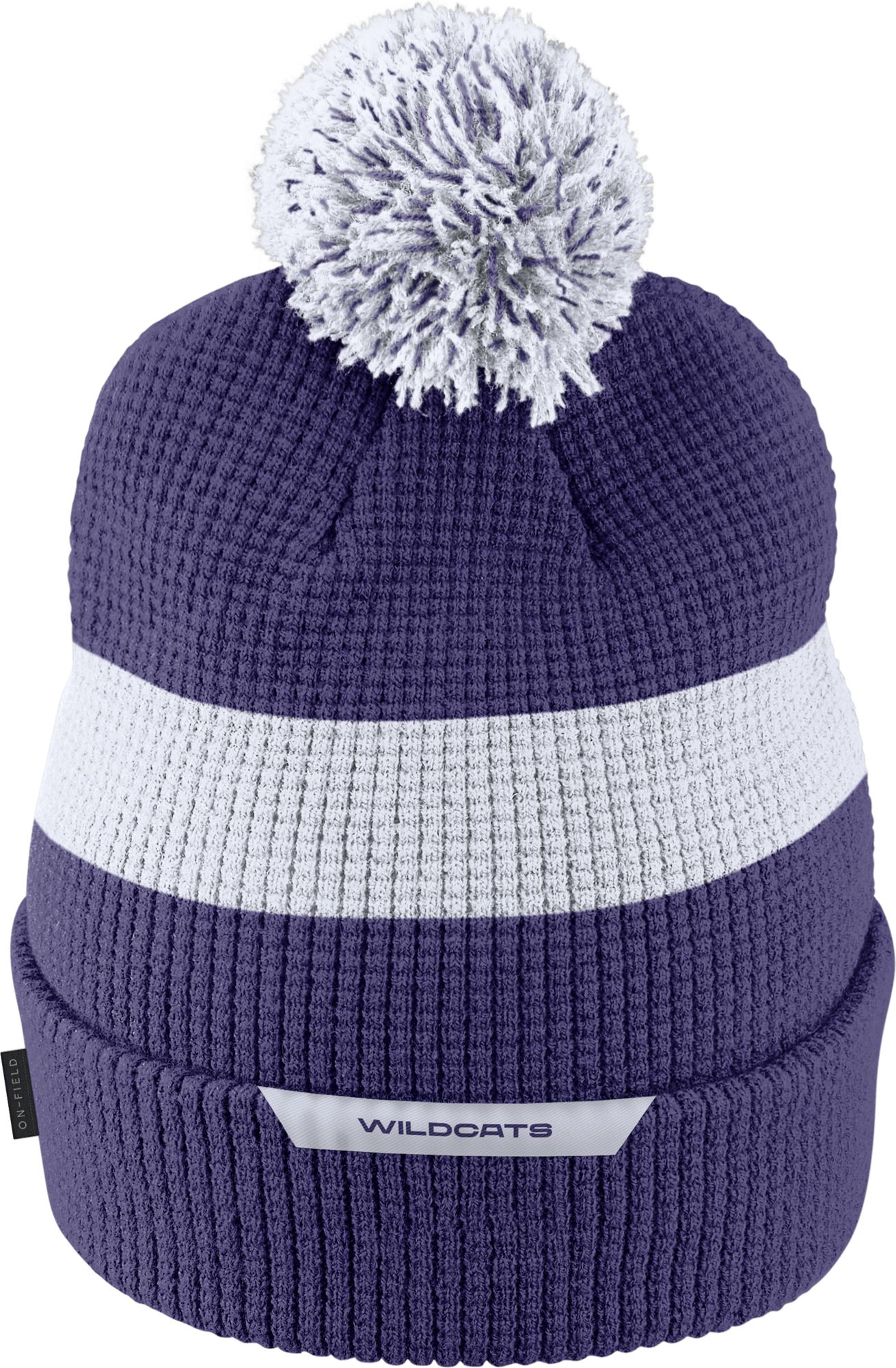 Nike Men's Kansas State Wildcats Purple Football Sideline Pom Beanie product image