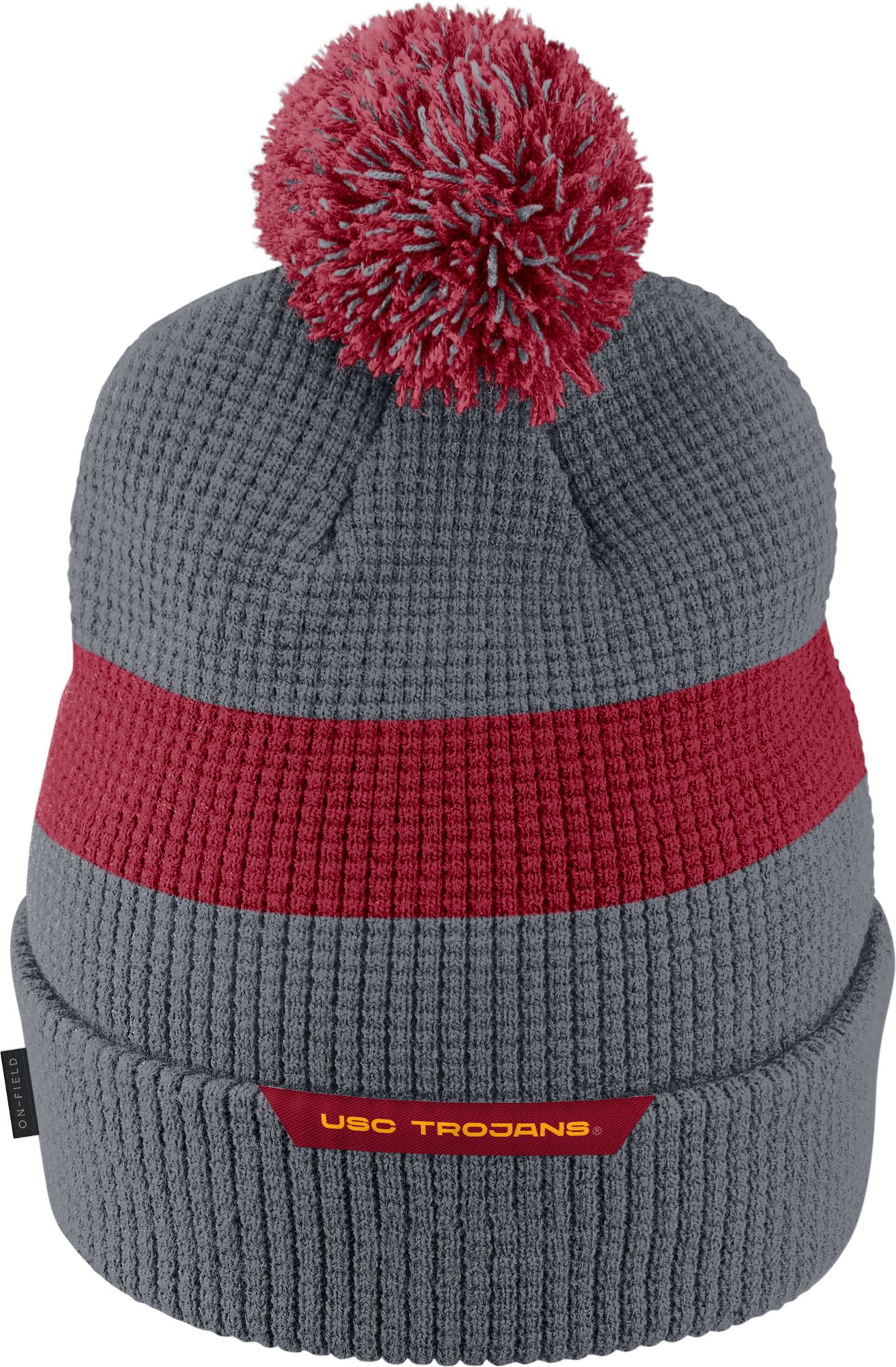 Nike Men's USC Trojans Grey Football Sideline Pom Beanie product image