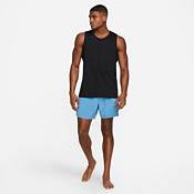 New Nike Yoga 2 in 1 Shorts Black / Blue Size Men's Large DC5320