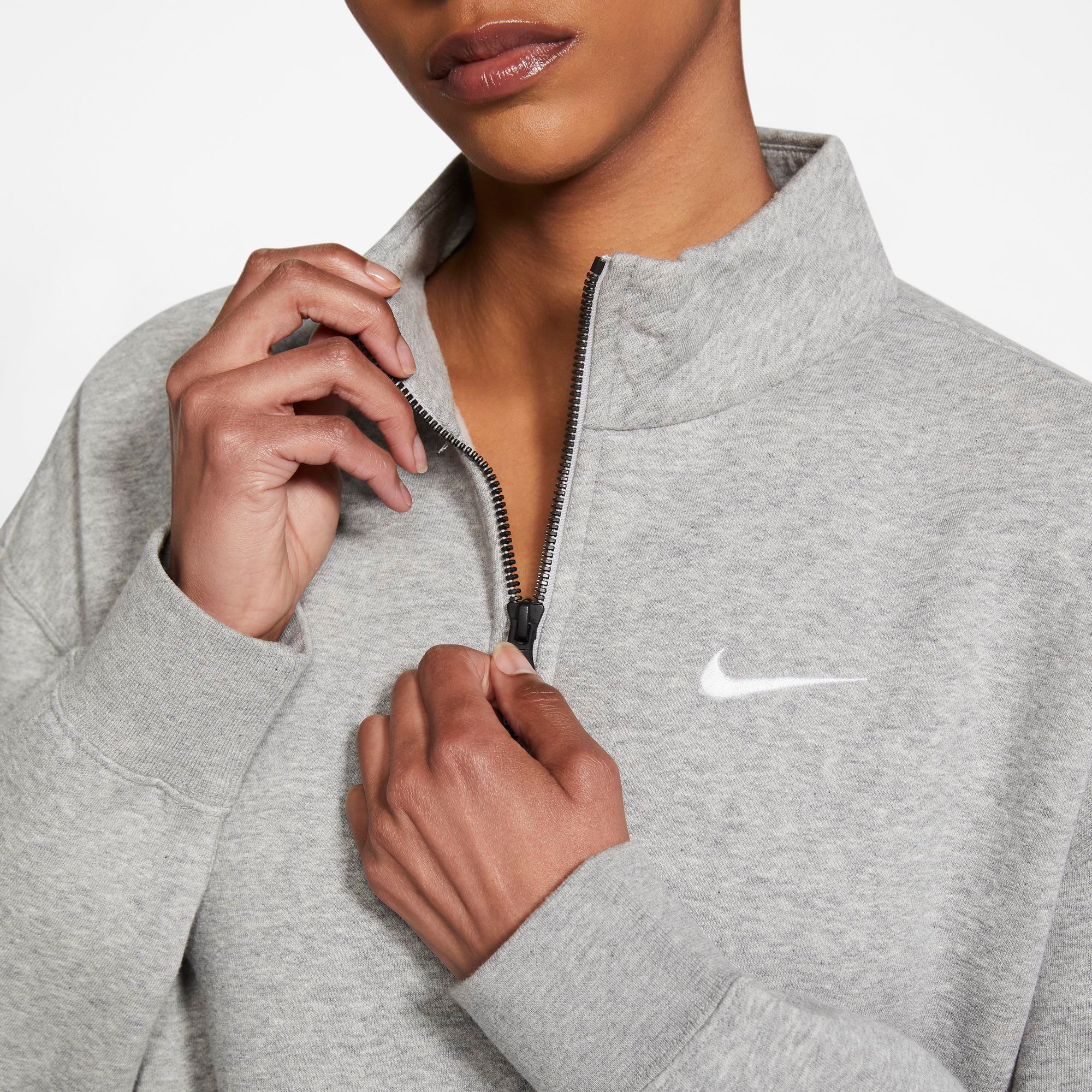 nike quarter zip grey