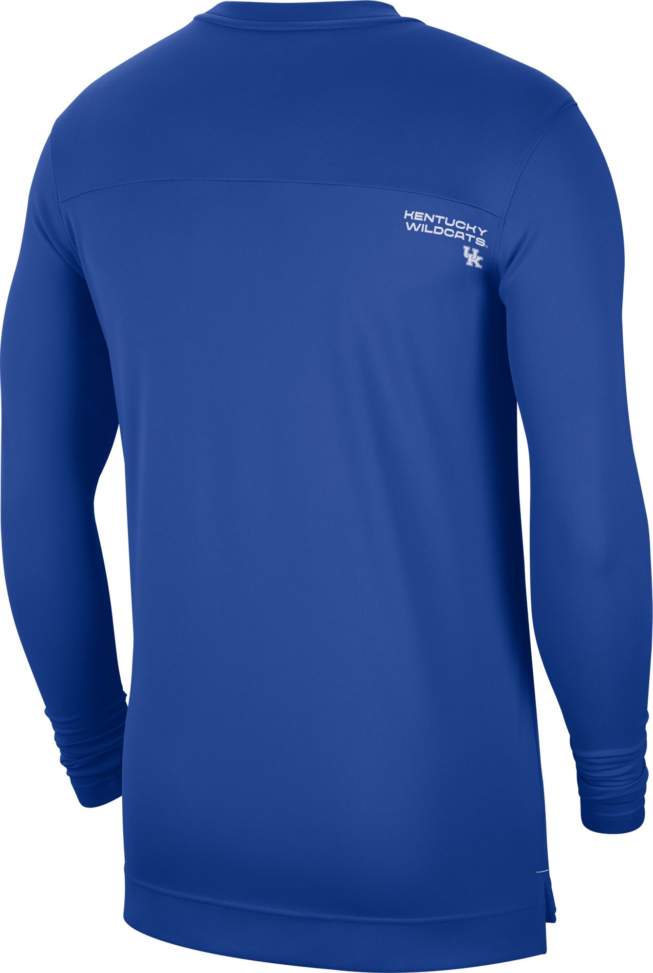 Nike Men's Kentucky Wildcats Blue Football Sideline Coach Dri-FIT UV Long Sleeve T-Shirt product image