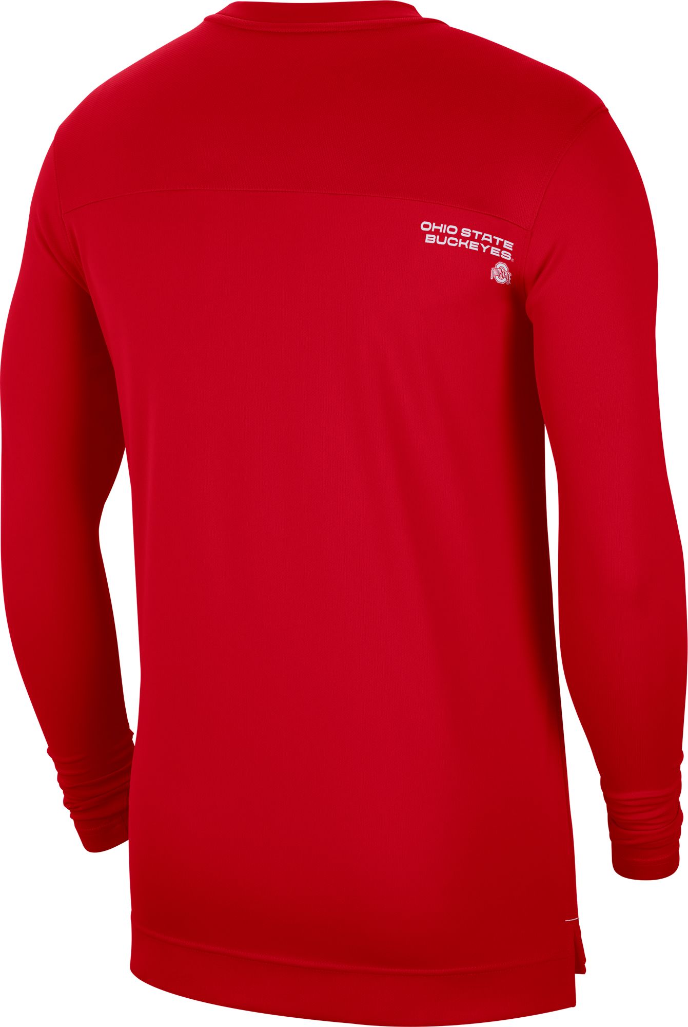 Nike Men's Ohio State Buckeyes Scarlet Football Sideline Coach Dri-FIT UV Long Sleeve T-Shirt product image