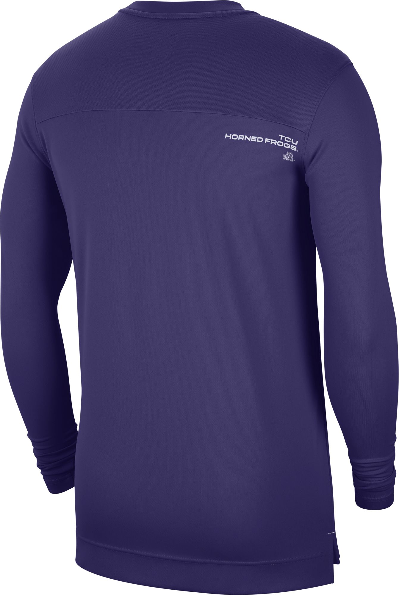 Nike Men's TCU Horned Frogs Purple Football Sideline Coach Dri-FIT UV Long Sleeve T-Shirt product image