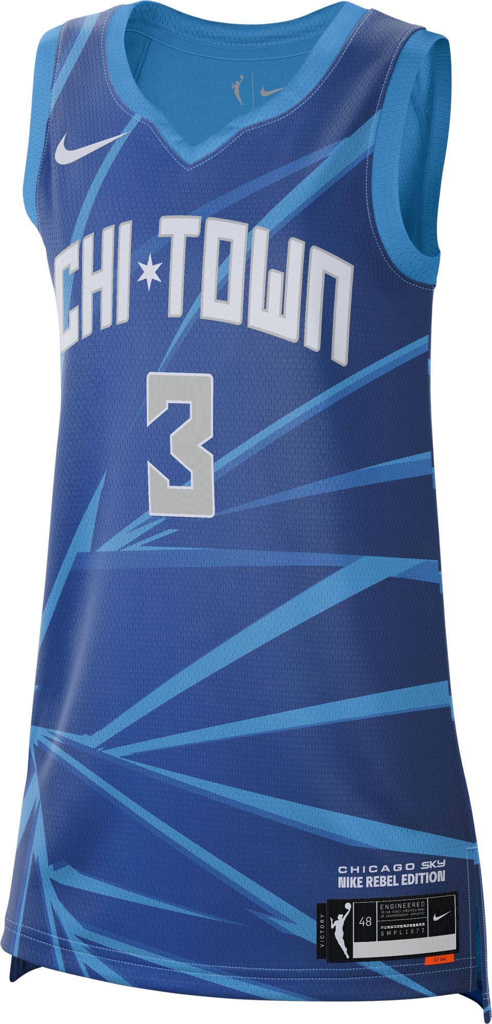 Nike Adult Chicago Sky Candace Parker #3 Blue Rebel Edition Jersey product image