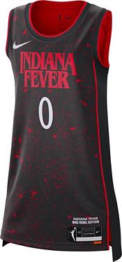 Nike Women's Indiana Fever Red Kelsey Mitchell #0 Rebel Jersey, Large