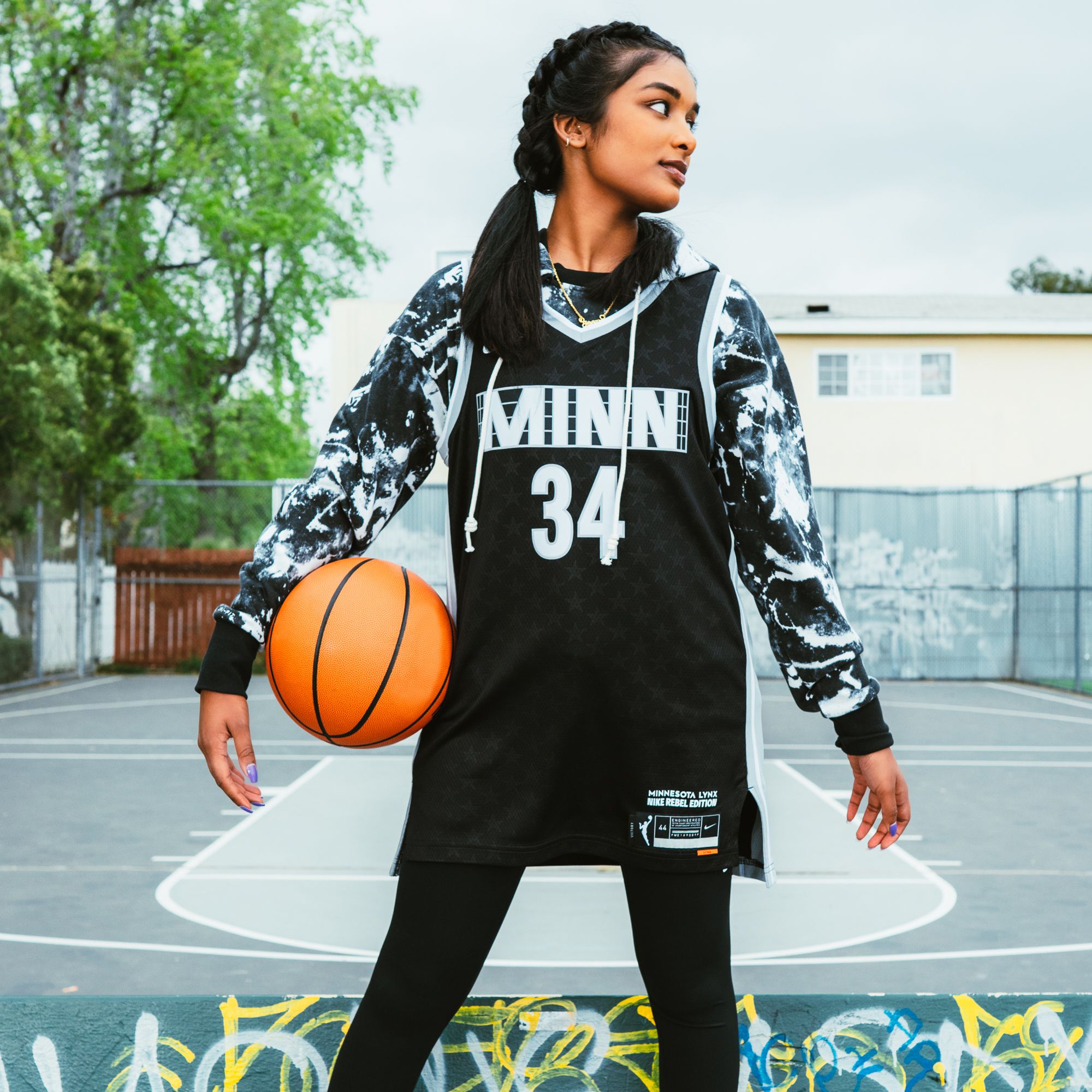 Nike Adult Minnesota Lynx Sylvia Fowles Black Replica Rebel Jersey product image