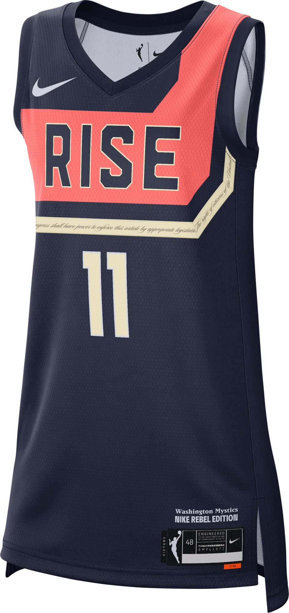 Nike Adult Washington Mystics Elena Delle Donne #11 Navy Rebel Edition Jersey product image