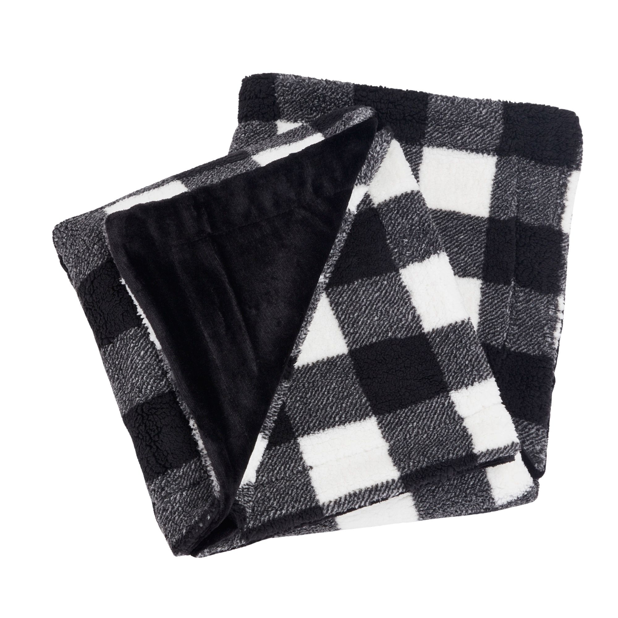 DICK's Sporting Goods Cozy Buff Checkered Sherpa Blanket product image