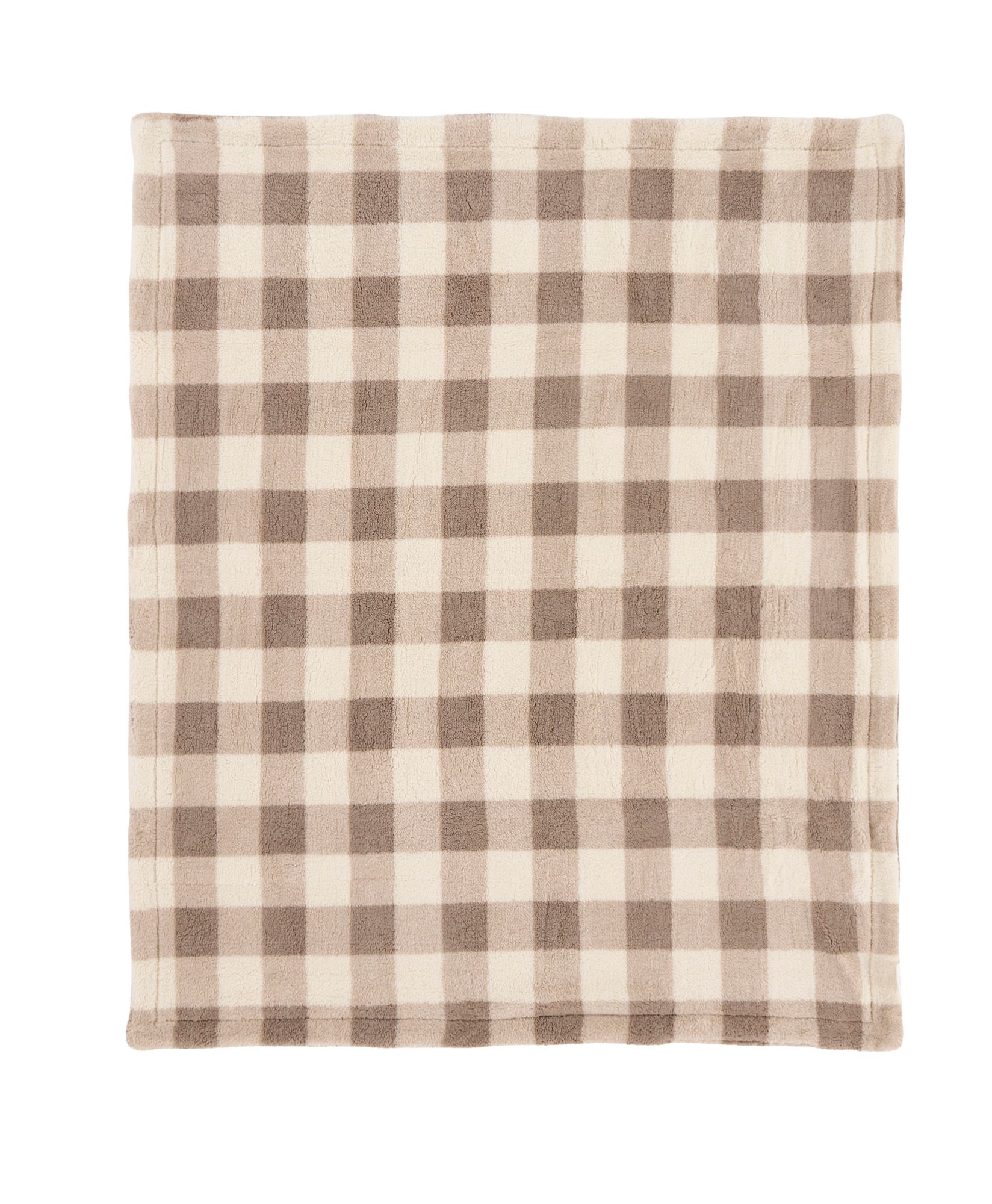 DICK's Sporting Goods Cozy Buff Checkered Sherpa Blanket product image