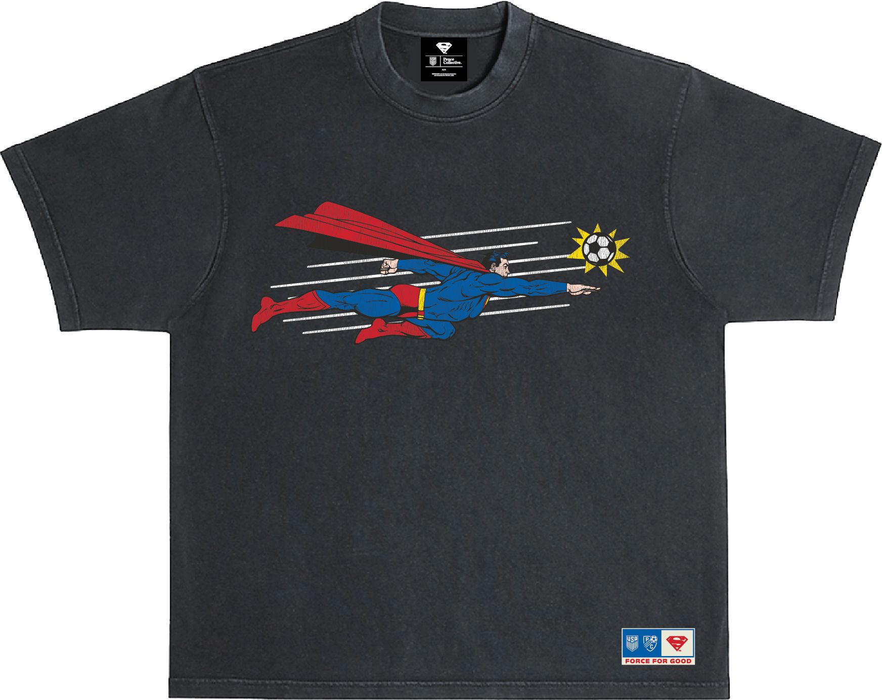 Peace Collective Adult U.S. Soccer | DC Worlds Collide Superman Flight New York City T-Shirt product image