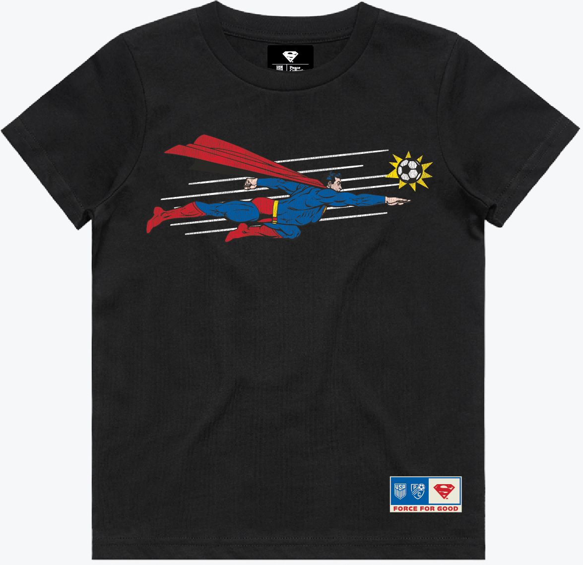Peace Collective Youth U.S. Soccer | DC Worlds Collide Superman Galaxy T-Shirt product image