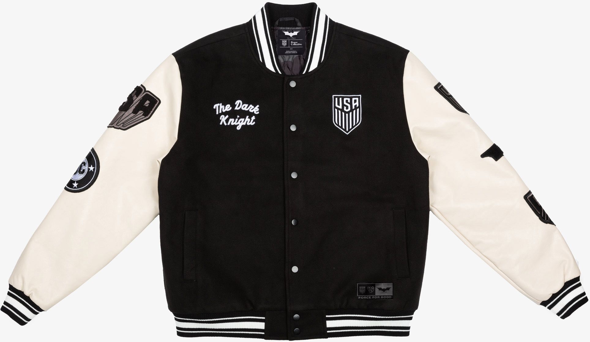 Peace Collective Adult U.S. Soccer | DC Worlds Collide Varsity Jacket product image
