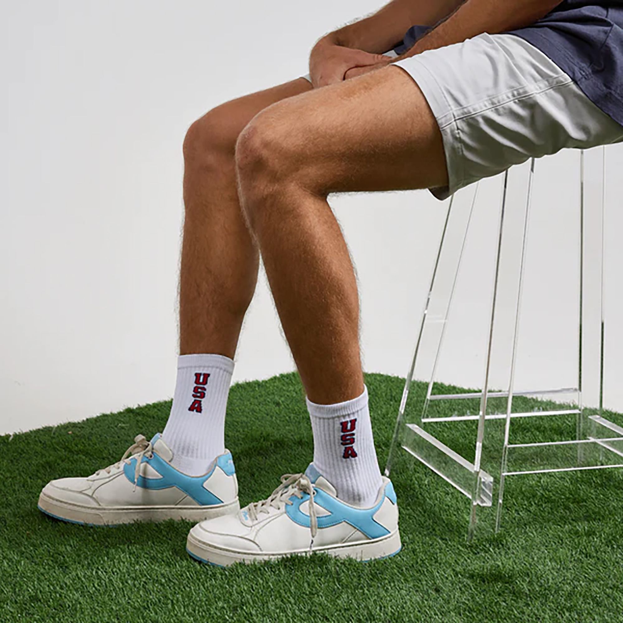 Del Campo Golf Block USA Crew Golf Sock product image