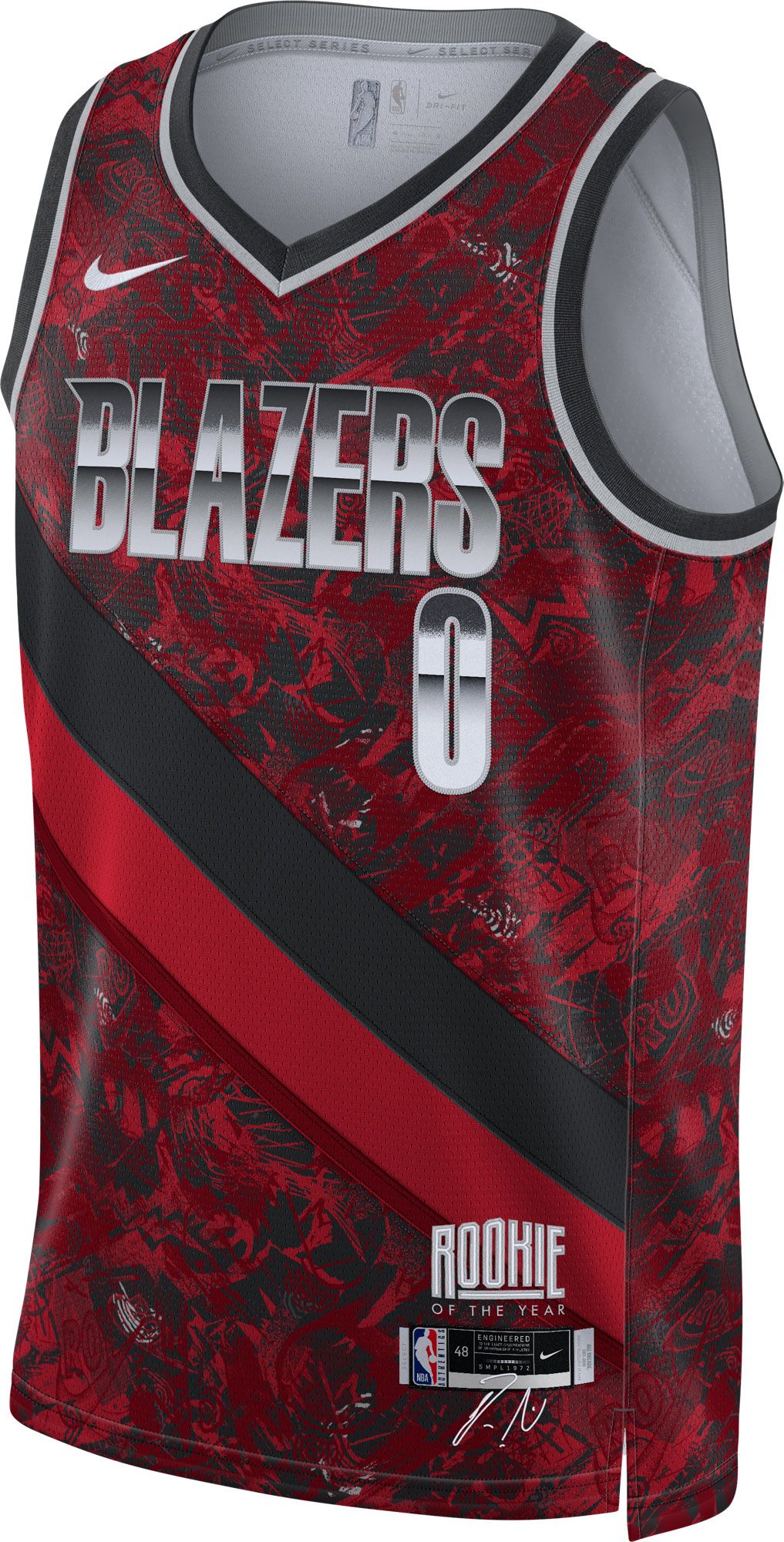 Nike Men's Portland Trail Blazers Damian Lillard Rookie-of-the-Year Jersey product image