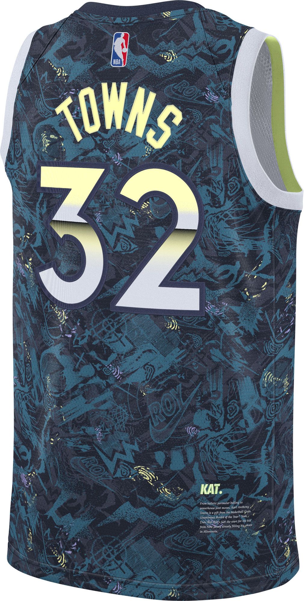 Nike Men's Minnesota Timberwolves Karl-Anthony Towns Rookie-of-the-Year Jersey product image