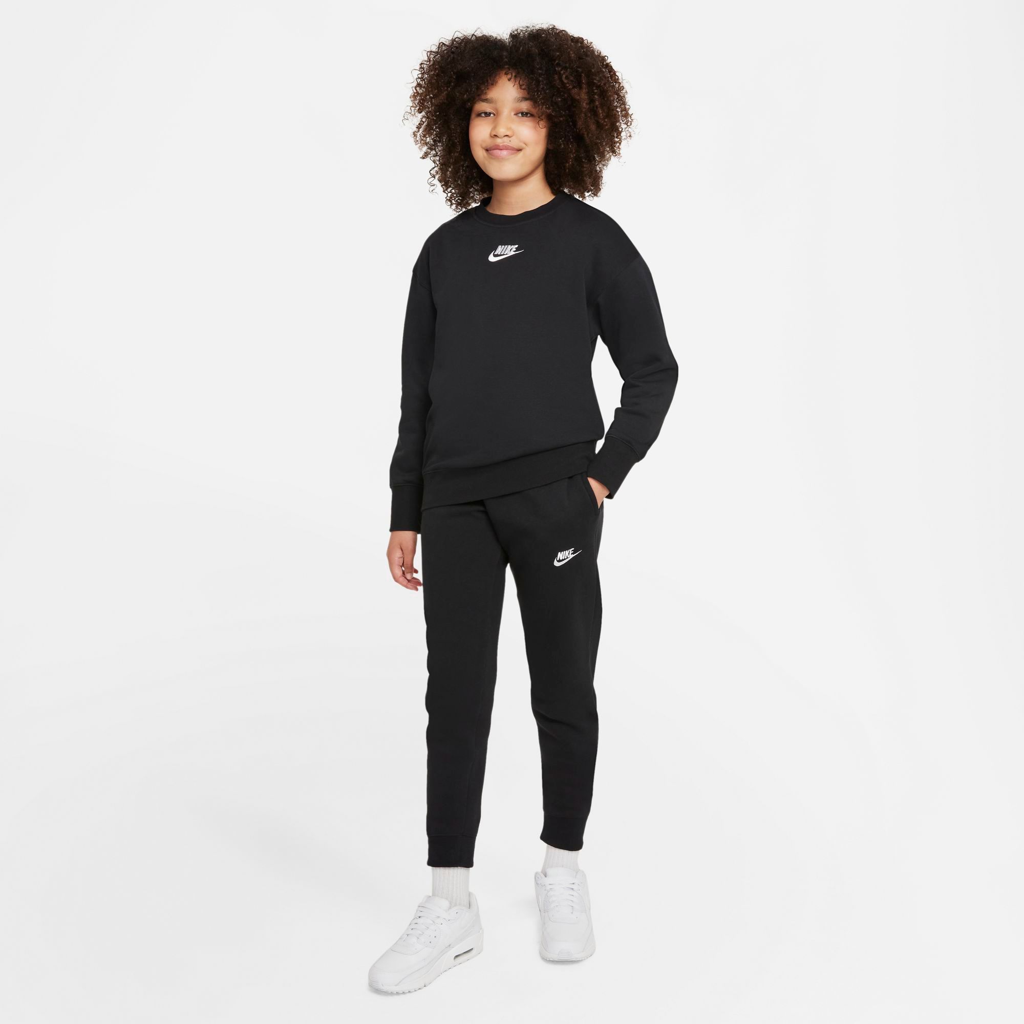 Nike Girls' Sportswear Club Fleece Crewneck Sweatshirt