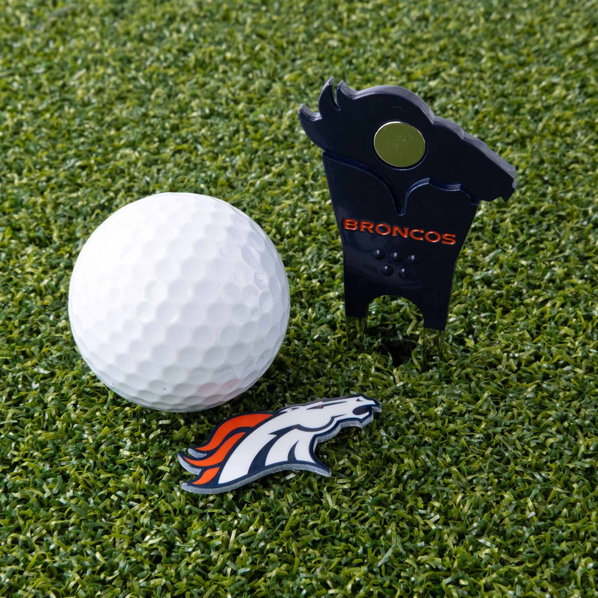 CMC Design Denver Broncos Divot Tool with Custom Shaped Removable Marker product image