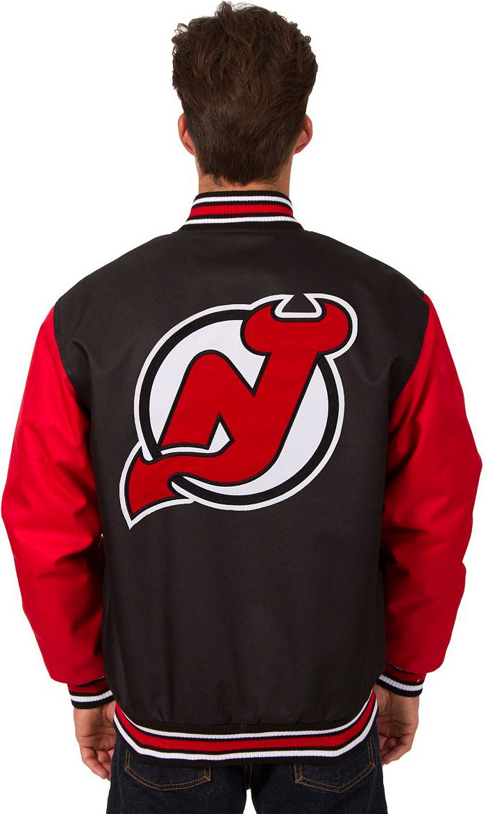New Jersey Devils Letterman Red and Black Jacket