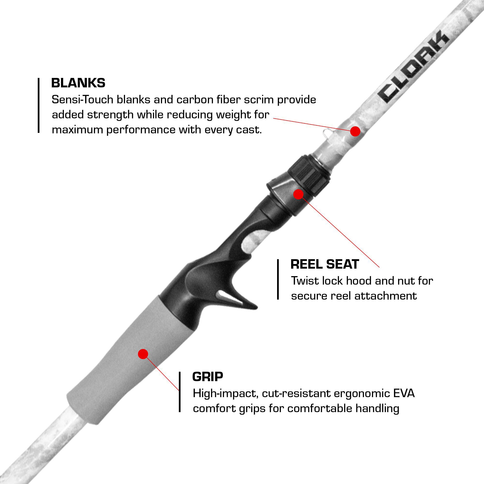 Duckett Fishing Cloak Series Casting Rod product image