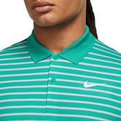 R)Nike Golf DRI-FIT Victory Stripe Polo Shirt 891853 Blue/Navy