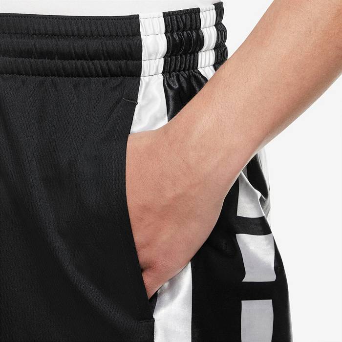 Nike Basketball Dri-Fit Striped Shorts in Black and White