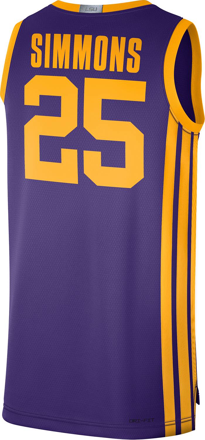 ben simmons lsu tigers jersey 25 authentic college basketball mens white