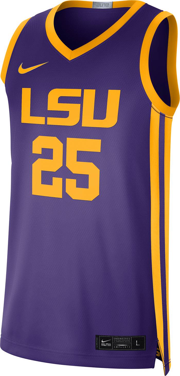 Men's Nike Purple LSU Tigers Replica Basketball Jersey