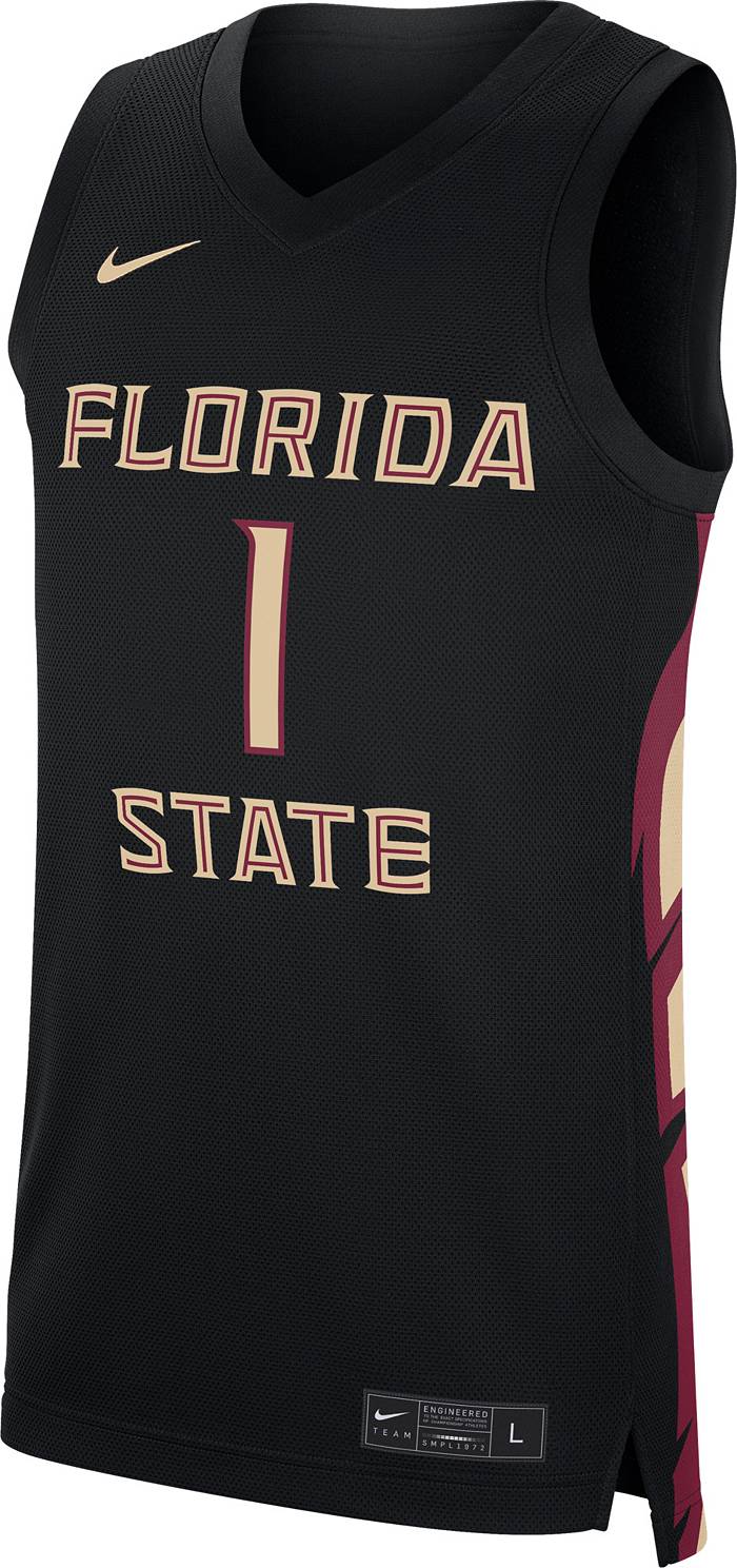 Men's Nike Black Florida State Seminoles Replica Basketball Jersey