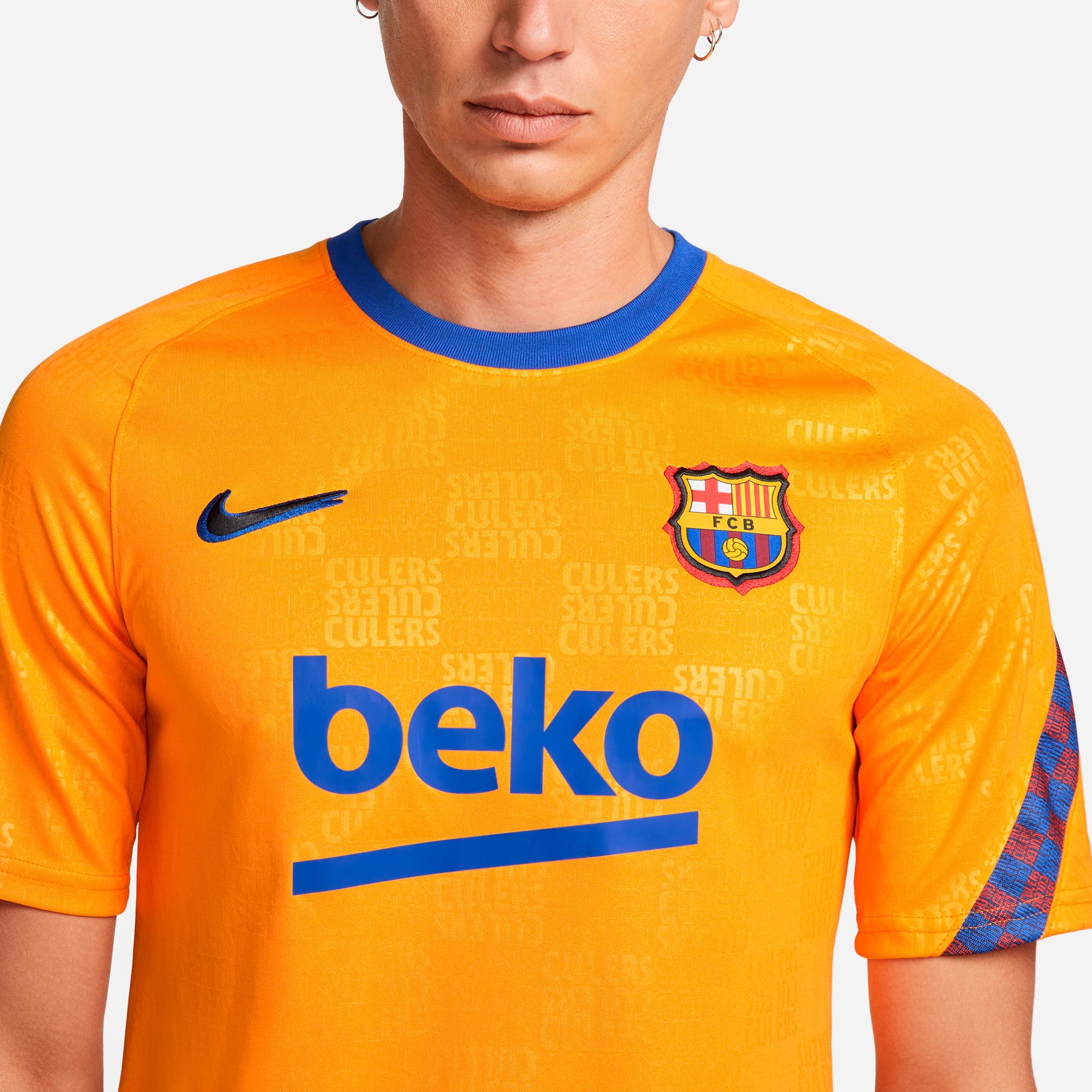 Nike FC Barcelona '21 Orange Prematch Jersey product image