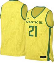 Nike Men's Oregon Ducks #21 Yellow Alternate Replica Basketball Jersey product image
