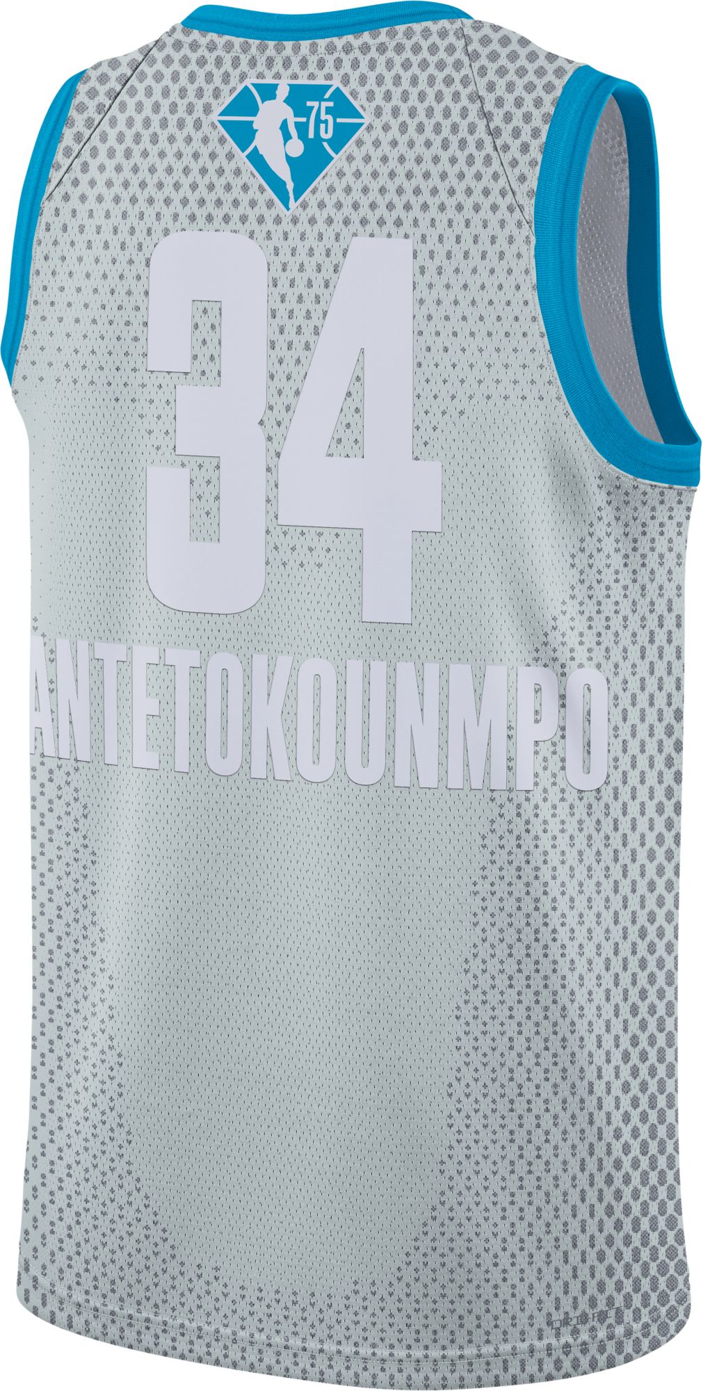 Jordan Adult 2022 NBA All-Star Game Giannis Antetokounmpo #34 Gray Dri-FIT Swingman Jersey product image