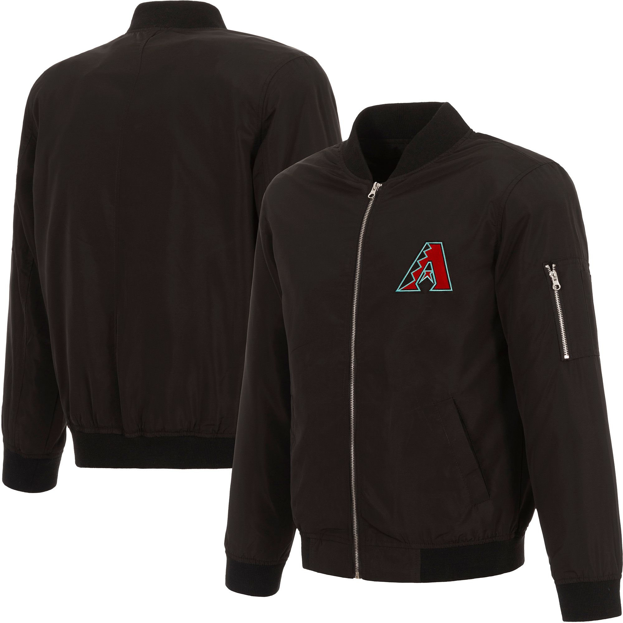 JH Design Men's Arizona Diamondbacks Black Bomber Jacket product image