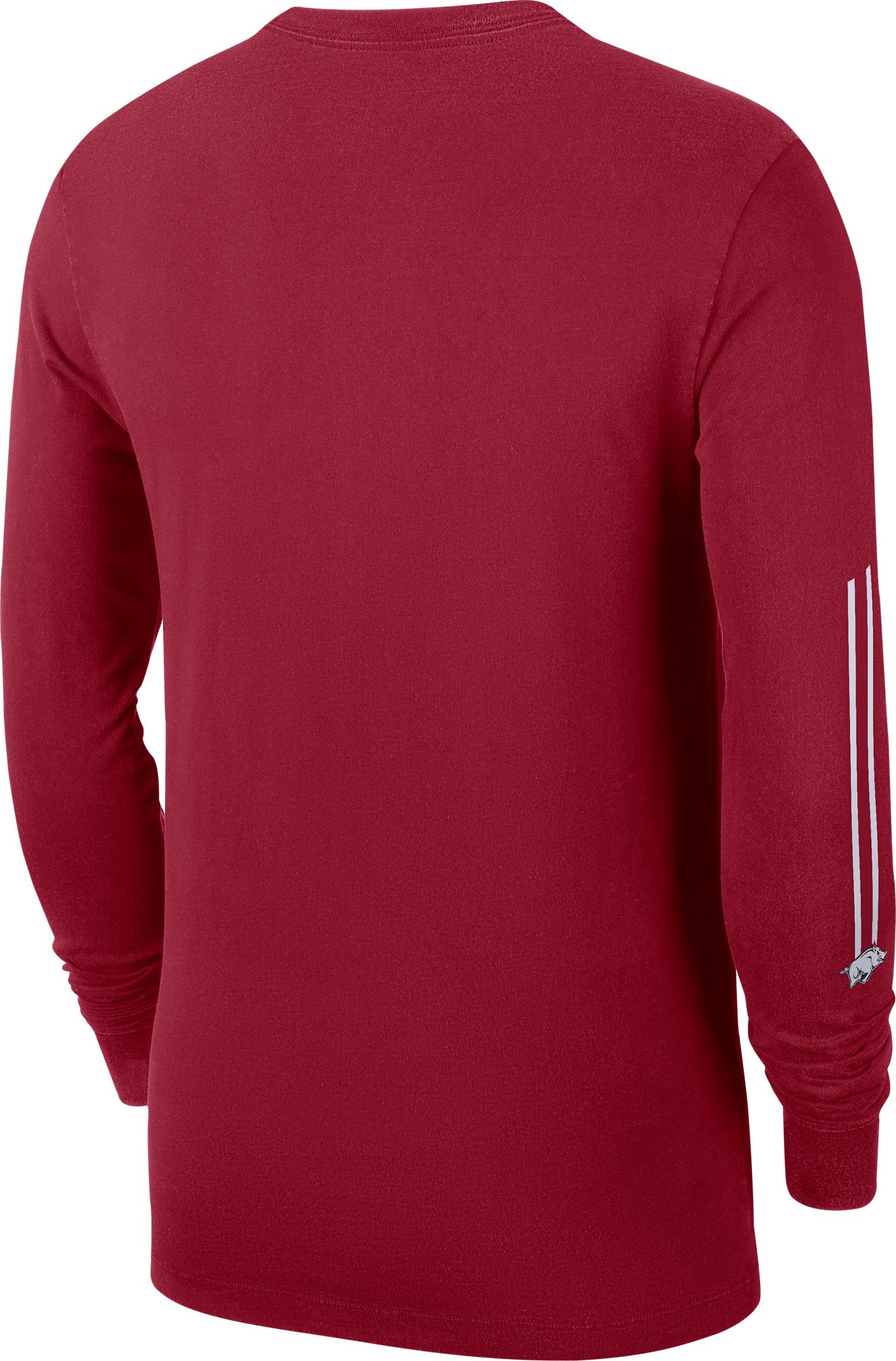 Nike Men's Arkansas Razorbacks Cardinal Football Wordmark Long Sleeve T-Shirt product image