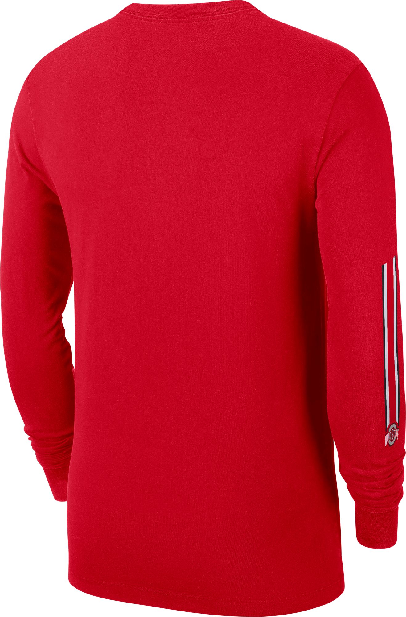 Nike Men's Ohio State Buckeyes Scarlet Football Wordmark Long Sleeve T-Shirt product image