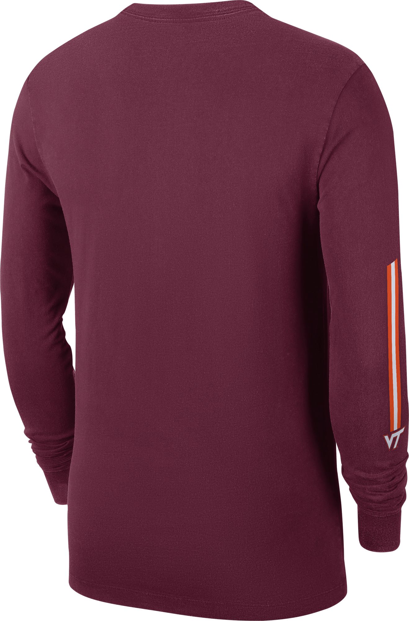 Nike Men's Virginia Tech Hokies Maroon Football Wordmark Long Sleeve T-Shirt product image