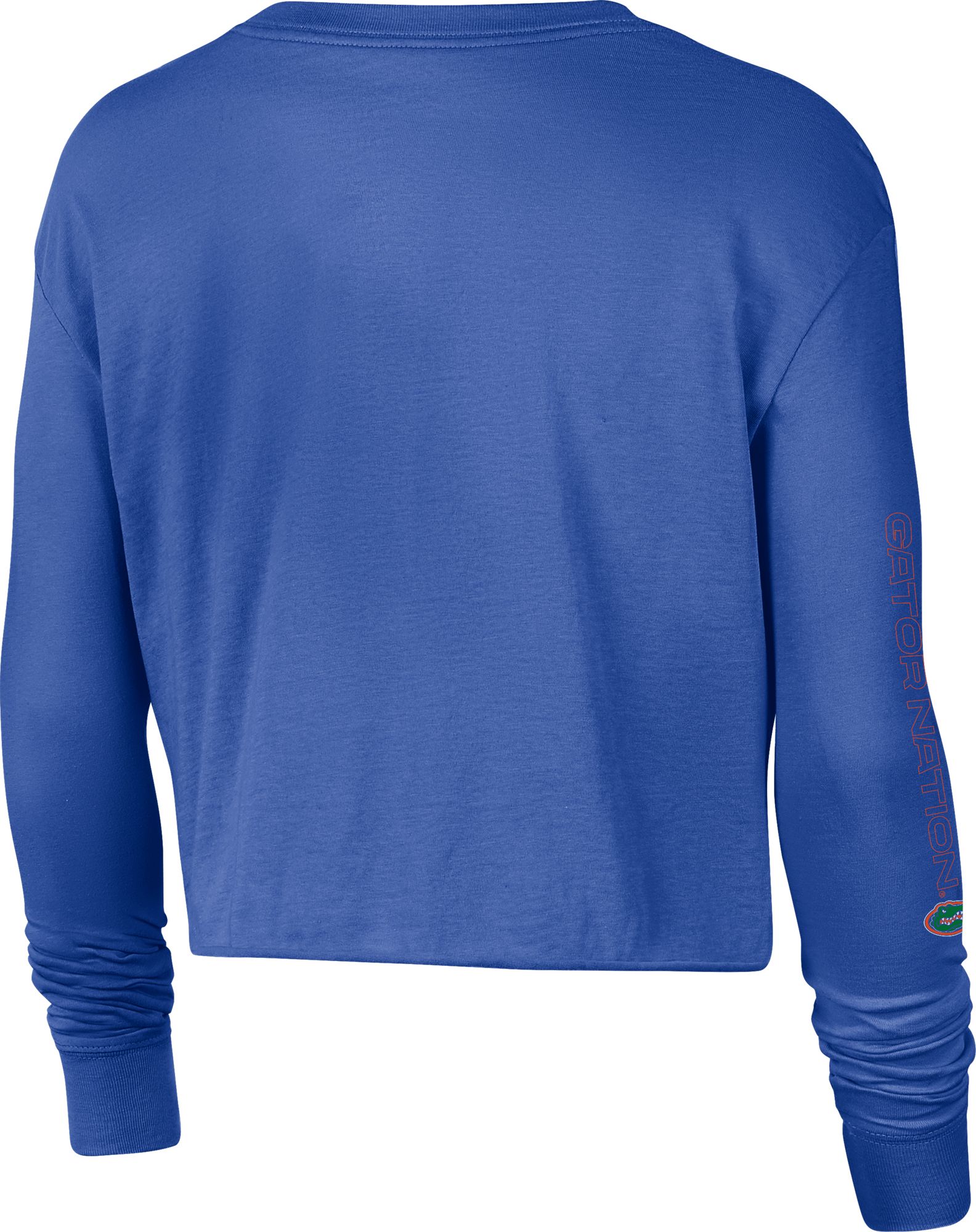 Nike Women's Florida Gators Blue Long Sleeve Crop Sweatshirt product image