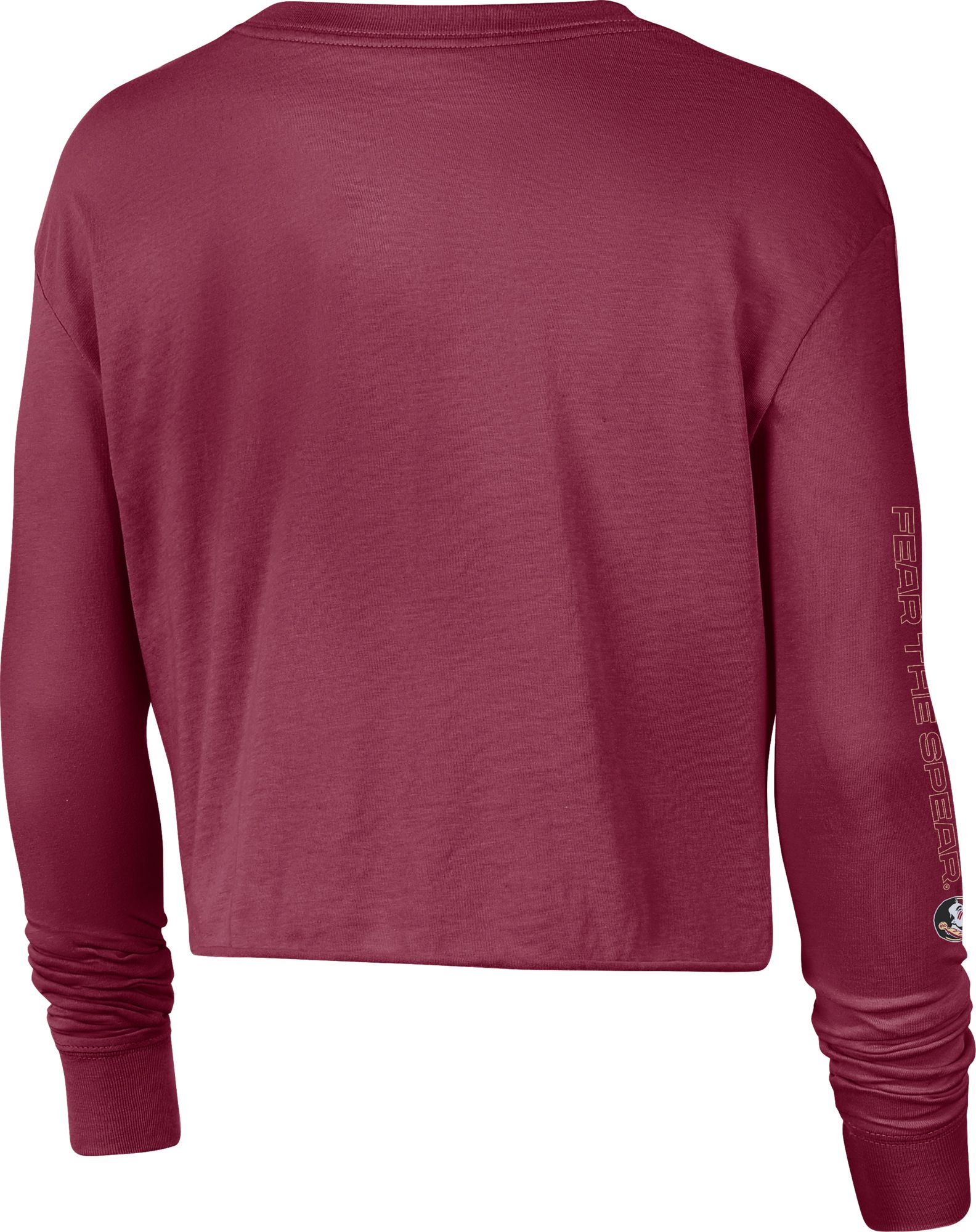 Nike Women's Florida State Seminoles Garnet Long Sleeve Crop Sweatshirt product image