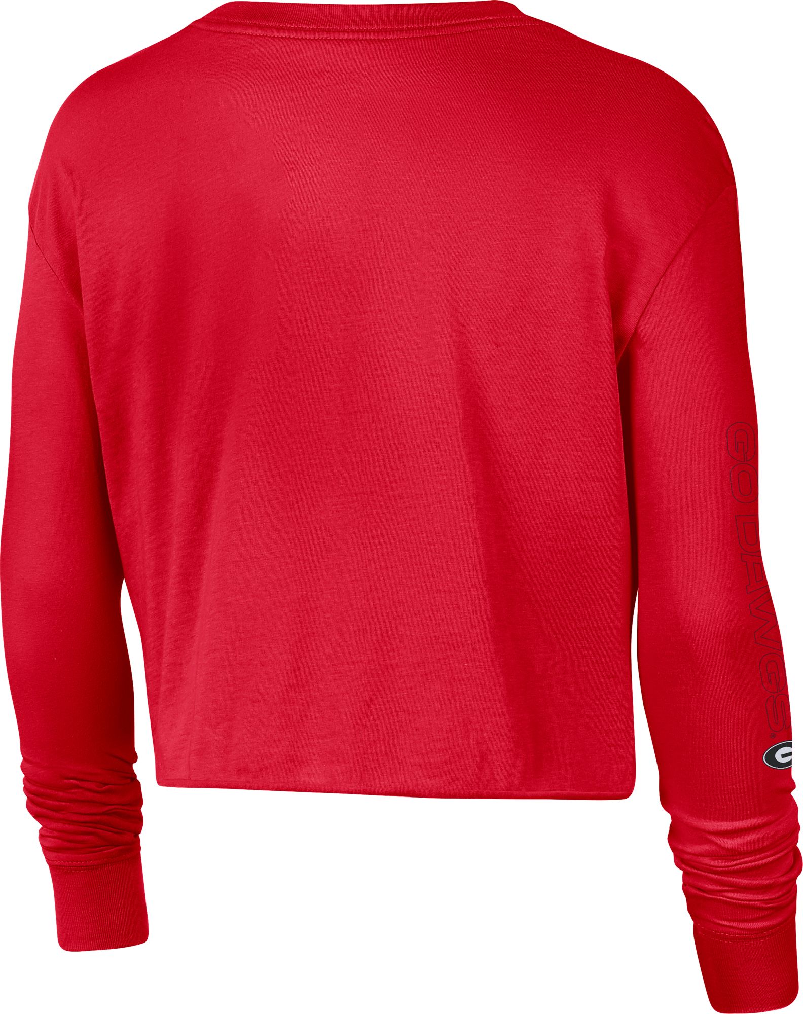 Nike Women's Georgia Bulldogs Red Long Sleeve Crop Sweatshirt product image