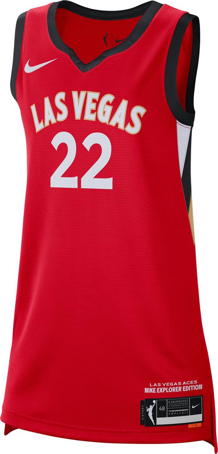 Youth Las Vegas Aces A'ja Wilson Nike Red 2021 Explorer Edition Victory  Player Jersey