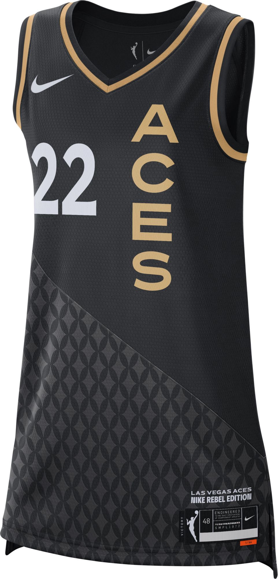 Nike Adult Las Vegas Aces A'ja Wilson Black Victory Rebel Jersey product image