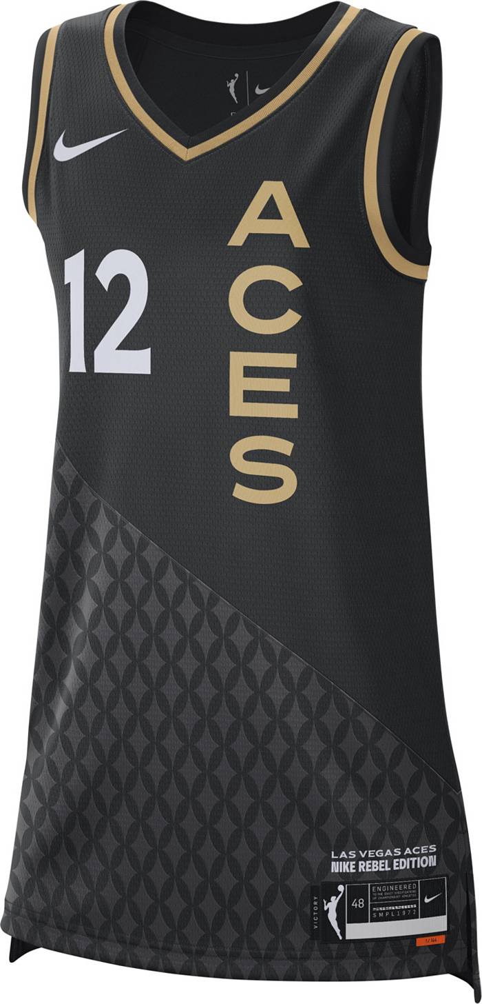 Youth Las Vegas Aces Candace Parker Nike Black 2021 Rebel Edition Victory  Player Jersey